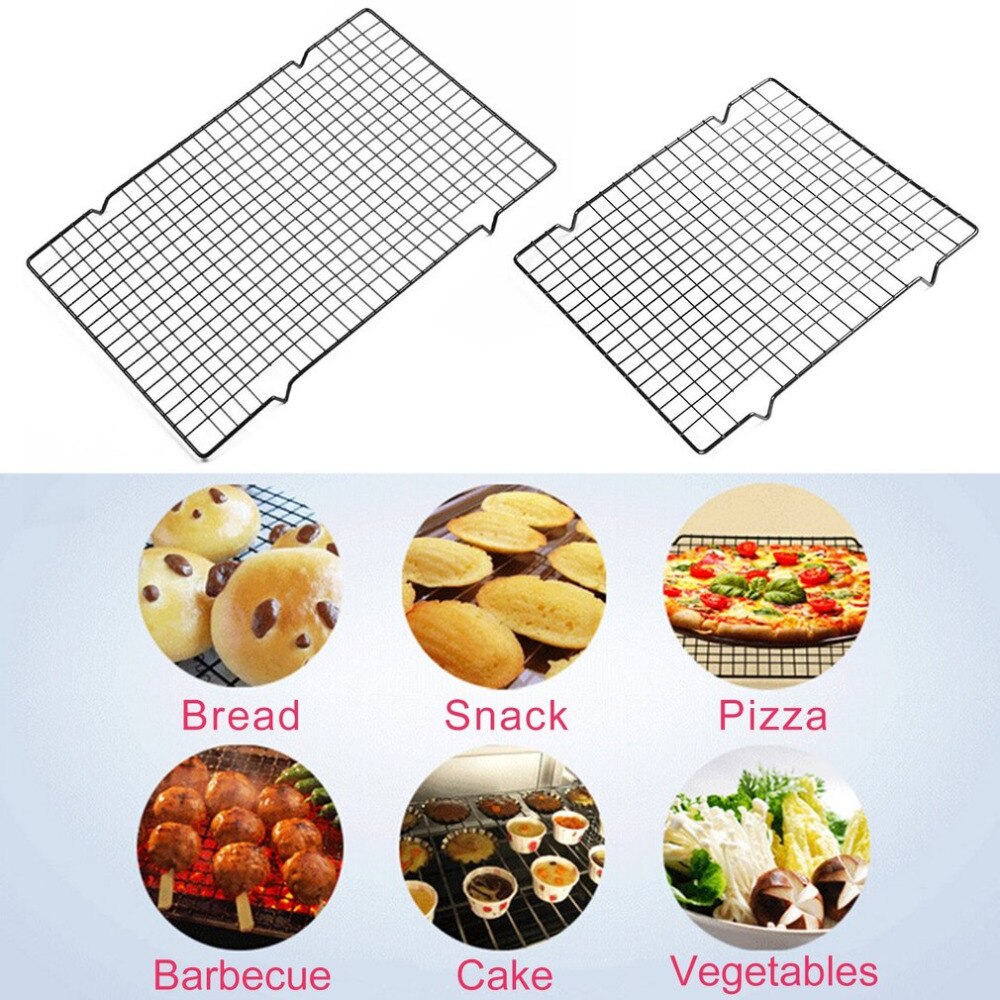 Nonstick metal kage kølerist rack netto cookies kiks brød muffins tørring standholder køkken bageplade værktøj