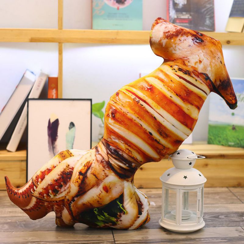 1PC Artificial Food Plush Doll Pillow Funny Fish Chicken Leg Novelty Plush Toy Office Artificial Food Barbecue Pillow