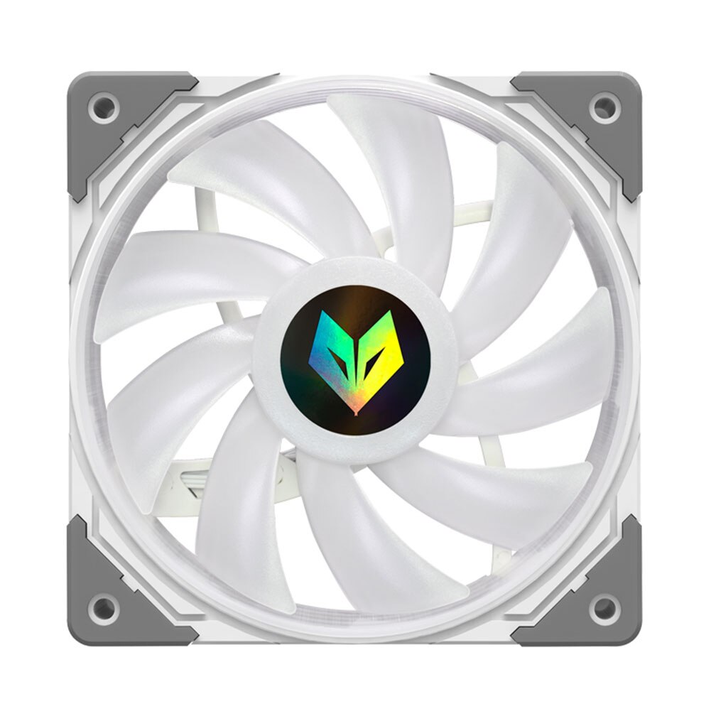COOLMOON AS1 CPU Cooler 3 Pin ARGB FDB Bearing PWM PC Cooling Fan 120mm Darkflash DR12 PRO 120mm Cooling Fan RGB Adjust Speed: White
