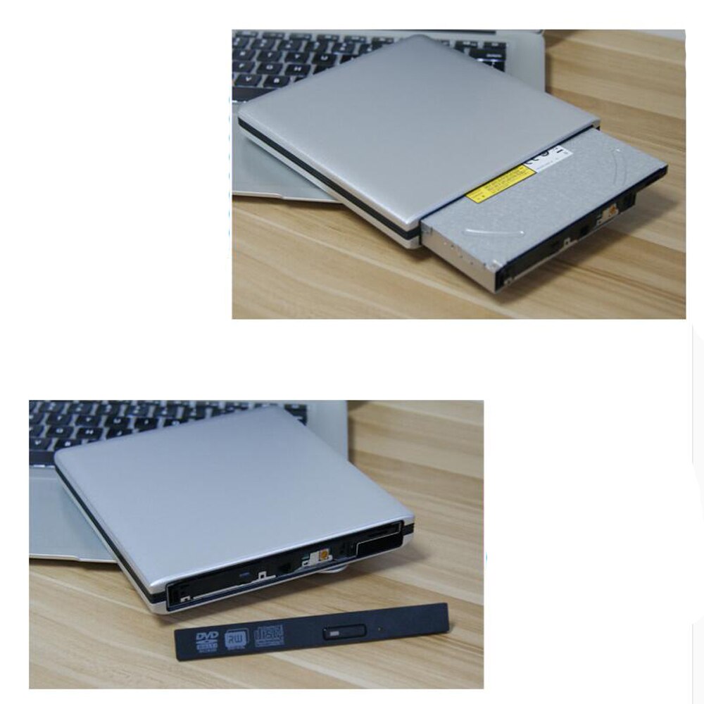 Slim Hard Plastic USB 3.0 SATA 9.5mm External DVD Enclosure CD-ROM Case For Laptop CD/DVD Optical Drive