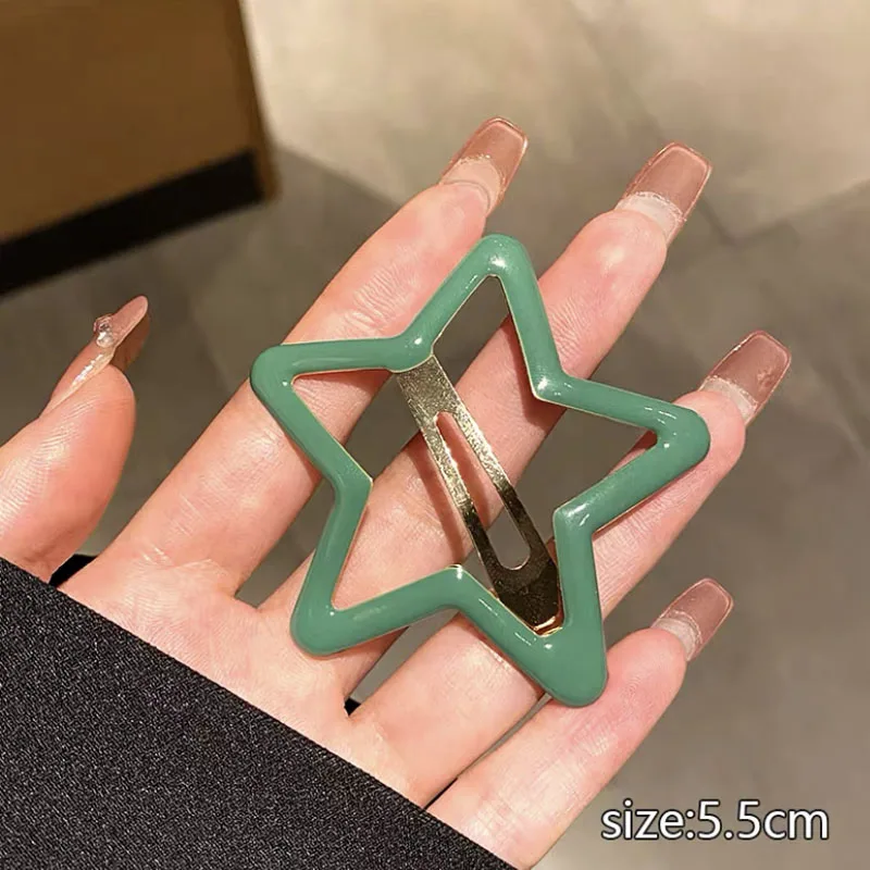 Große Stern-Haarspangen für Frauen, Mädchen, freundlicher, Y2K, süßes süßes Mädchen, bunte fünfeckige Haarnadel, BB-Clip, Kopfbedeckung, Zubehör, ,: Lavendel
