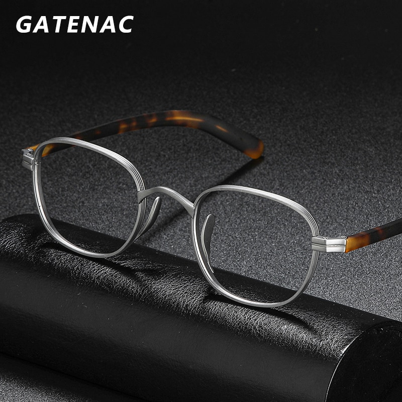 Jahrgang Titan Brillen Rahmen Männer Luxus Acetat retro Platz Rezept Optische Gläser Rahmen Frauen Myopie Brillen