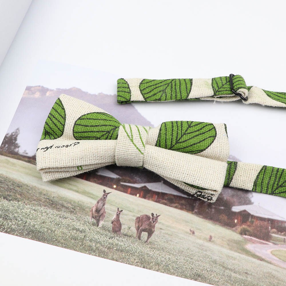 Gravata borboleta ajustável para crianças, de linho, desenho animado, animal, flor, borboleta, presente, festa, laço, acessórios