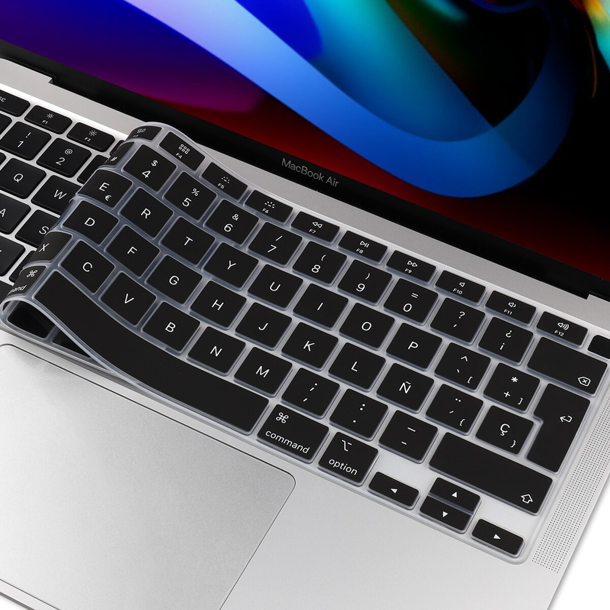 UNS/EU Geben Typ Spanisch/Russisch/Französisch Englisch Tastatur Abdeckung Für MacBook Air 13 A2179 A2337 touch ID Transparent Haut