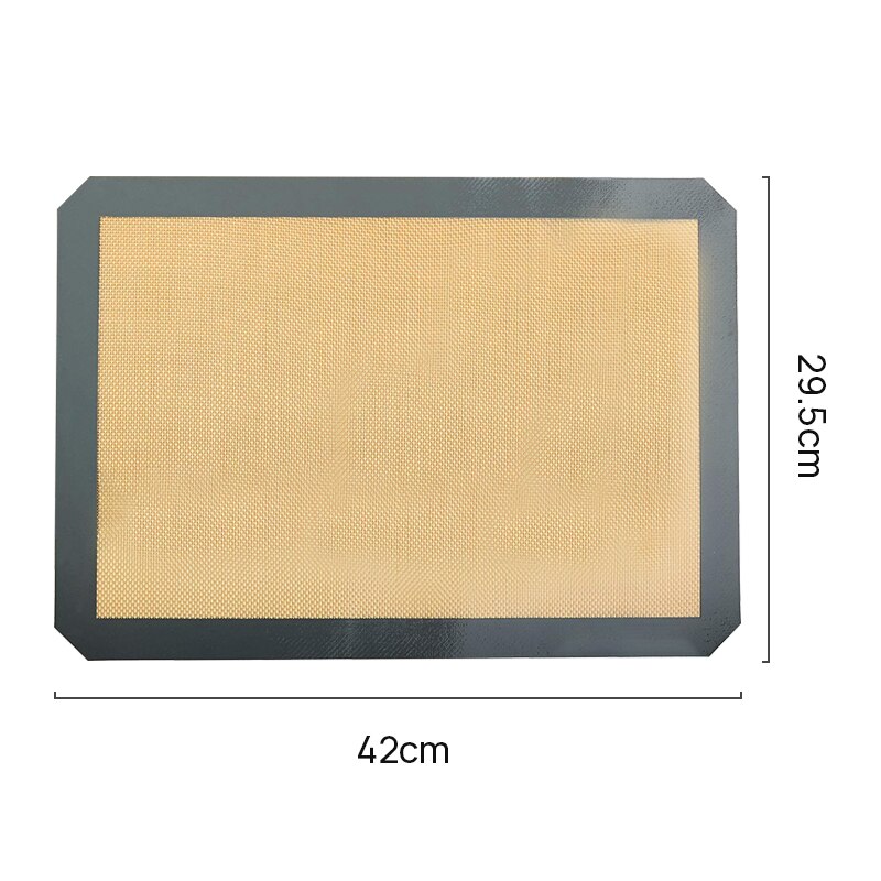 Herbruikbare Siliconen Bakken Mat Vel Voor Oven Hittebestendige Macaron/Gebak/Cookie Making Pad Vel Anti-aanbak Rolling Deeg matten: 42x29.5CM-grey