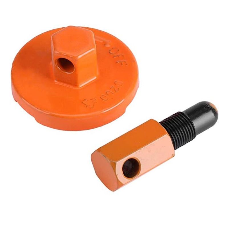 14mm Chainsaw Clutch Removal Tools Piston Stop Clutch Flywheel Disassembly Part Dismount Tool for 45/52/58 2 Cycle Chain Saw