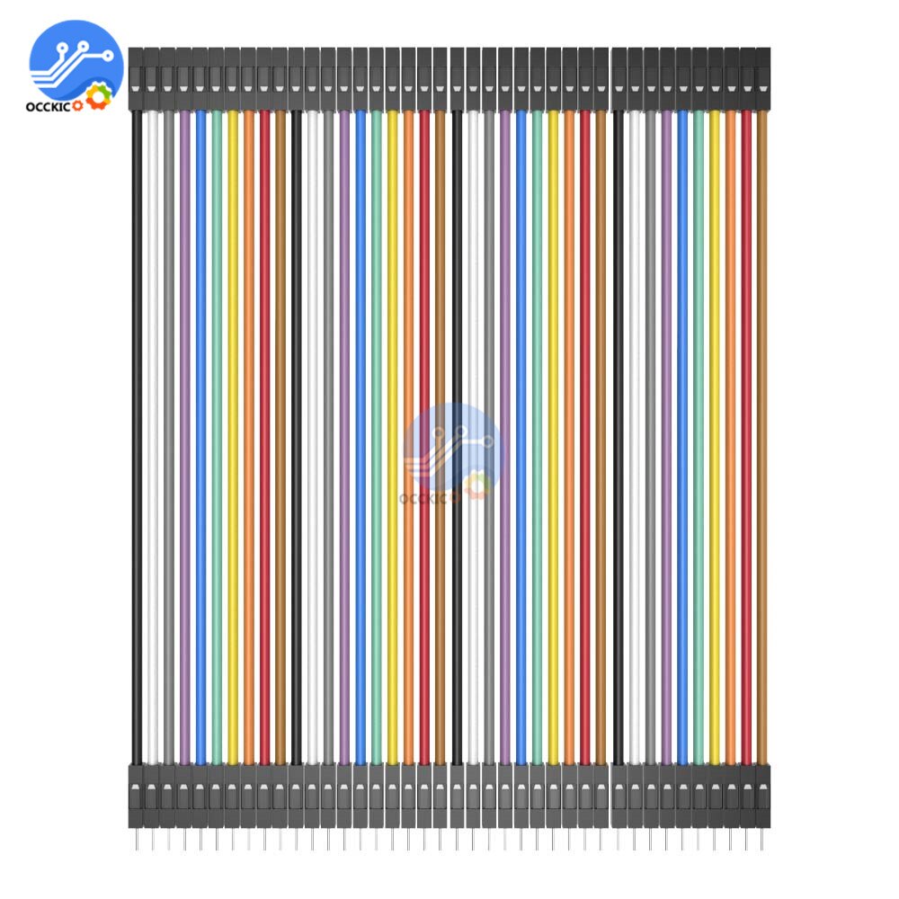 40PCS Dupont 10CM 2.54MM 1P-1P Male To Female Jumper Wire Ribbon Cable For Arduino