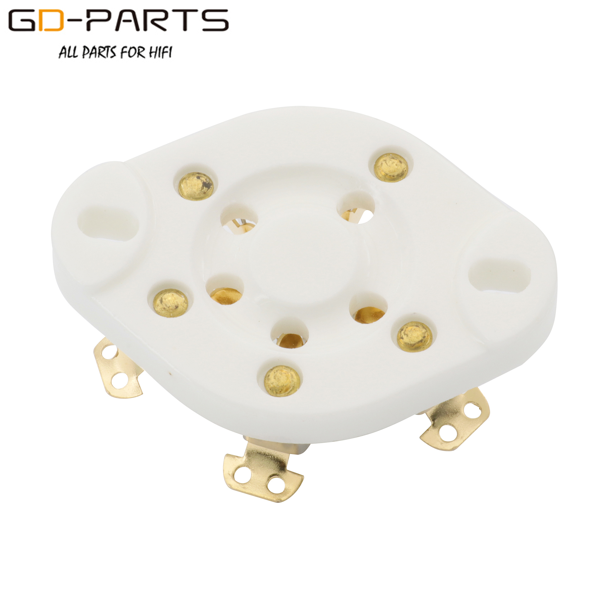 1PC 5pin Ceramic Tube Socket for 807 24 27 37 46 47 56 76 FD422 WE272A WE311A Hifi Vintage AMP DIY Panel Chassis Mount: Gold Plated