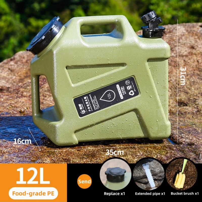 Large-capacity food-grade water storage bucket, outdoor storage bucket, suitable for camping, outdoor gatherings and travel use: Gold