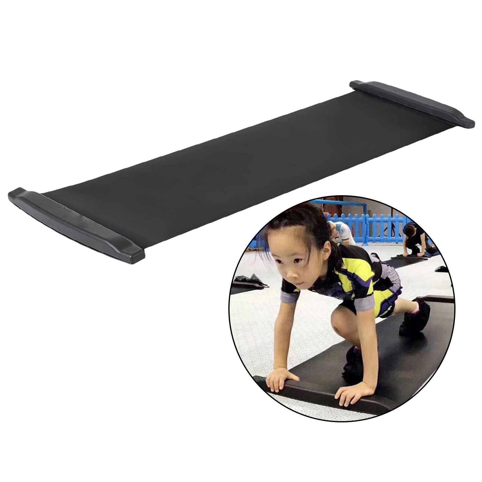 Slide Board W/ End Stopt Balans Training Mat Workout Trainer Core Pad