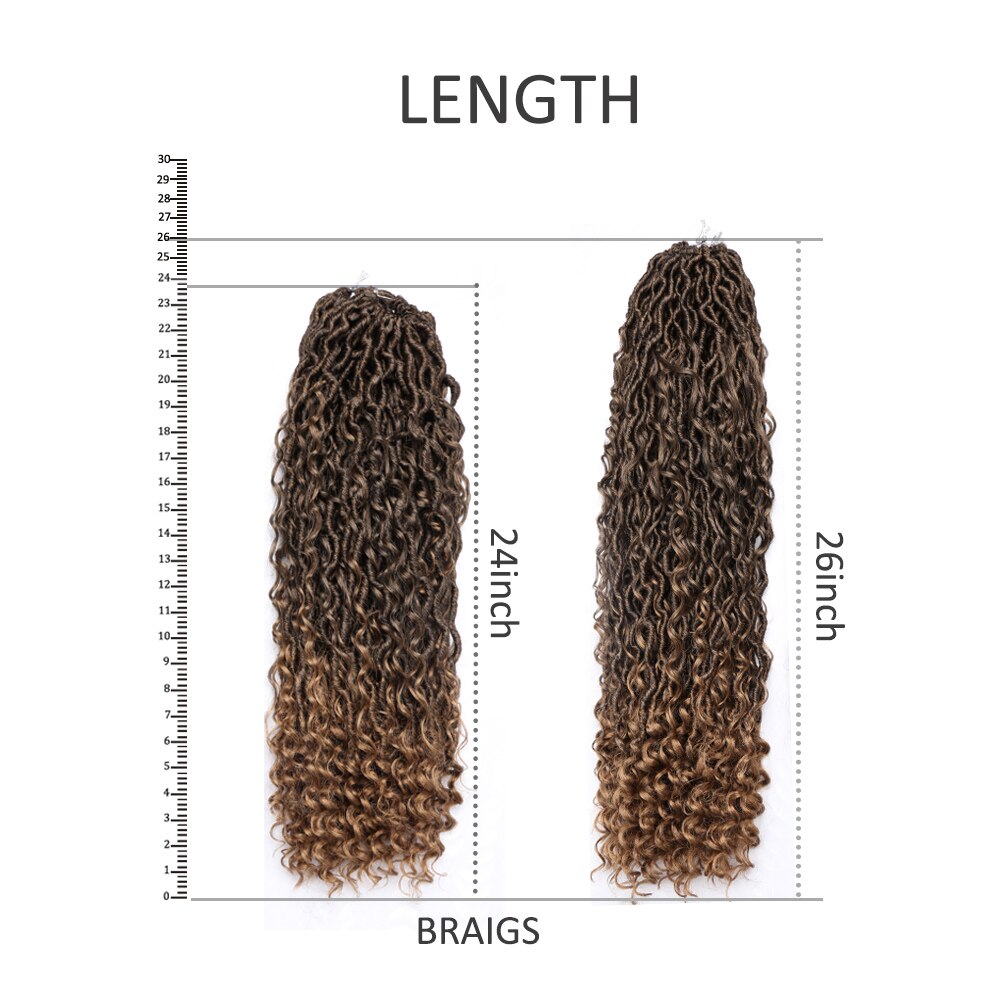 Goddess Locs Crochet Hair Faux Locs Wavy Crochet Curly Hair Faix Locs Crochet with Curly Ends River Curls Crochet Hair