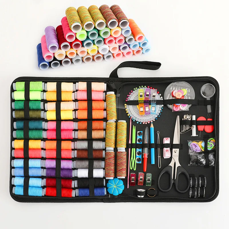 Kit de costura para mamá Abuela Mujeres Hombres Adultos Niños Adolescentes Principiantes Niños Viajero, Suministros de costura portátiles Accesorios: Borgoña