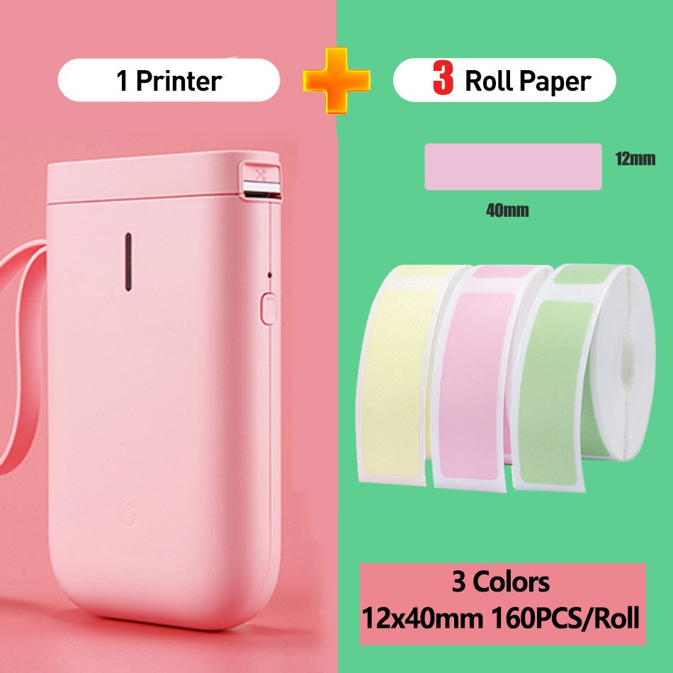 Niimbot D11 Mini Wireless Printer Bluetooth Thermal Label Printer Price Labeller Label Tag Price Printer: PK 3 Color Label L2