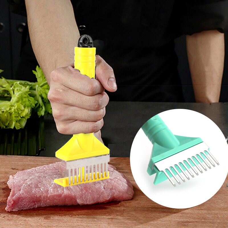 Pushable Needle Meat Tenderizer Stainless Steel Knife Meat Beaf Steak Mallet Meat Tenderizer Hammer Pounder Cooking Tool
