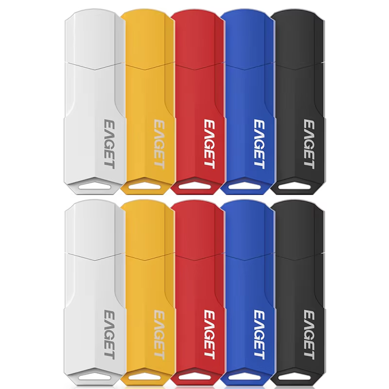Eaget 5/10 Stück Packung USB-Stock USB 2.0-Blitz-Laufwerk Schlüssel Erinnerung Stock 4 GB 8 GB 16 GB 32 GB Multi-Farbe-Stock-einstellen für PC Tablette: Schwarz / 4GB