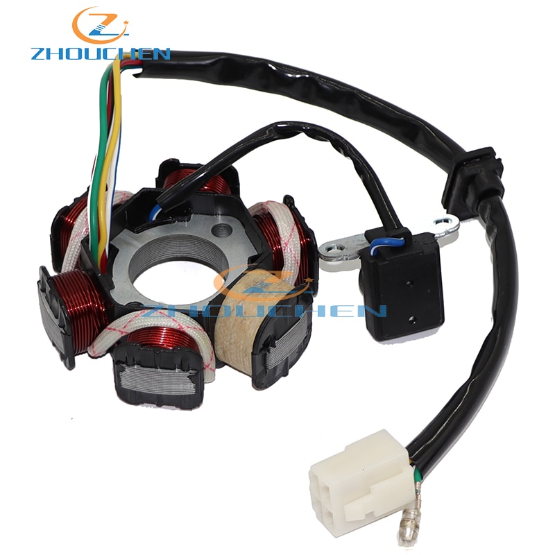 6-Coil Magneto Stator Ignition Generator for GY6 50cc 70cc 90cc 110cc 125cc Moped ATV Dirt Bike Full wave coil