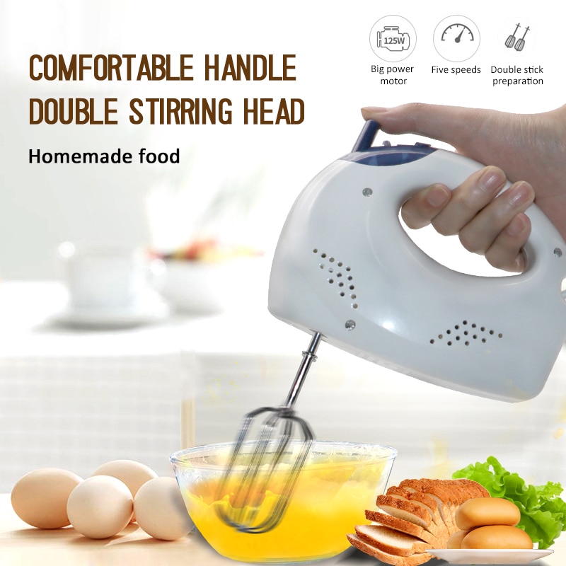 5 Speed Control Hand Mini Mixer Food Blender Multifunctional Food Processor Kitchen Mini Electric Manual Cooking Tools