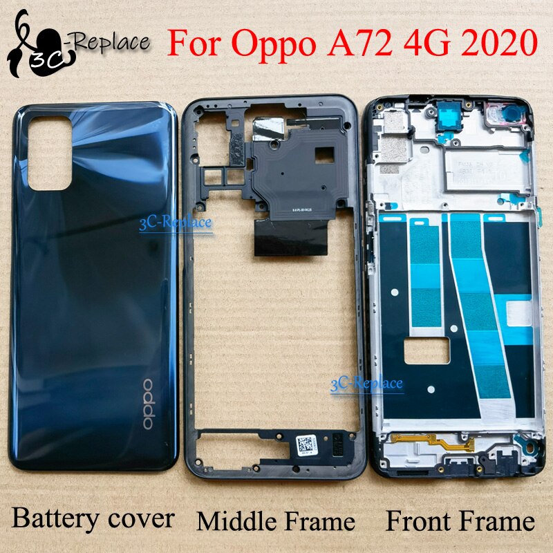 Carcasa de marco frontal para Oppo A72, 4G, , CPH2067, 2067, LCD