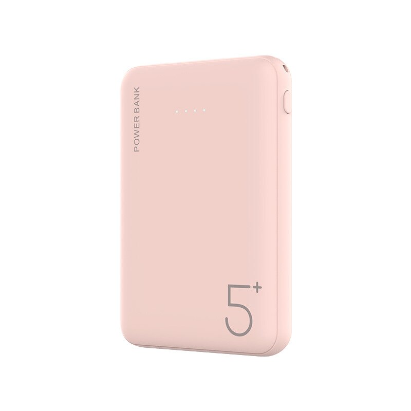 Draagbare Power Bank 10000Mah Mini Externe Batterij Oplader 2.1A Snelle 5000Mah Poverbank Telefoon Oplader Voor Slimme Mobiele Telefoon: Pink 5000mAh