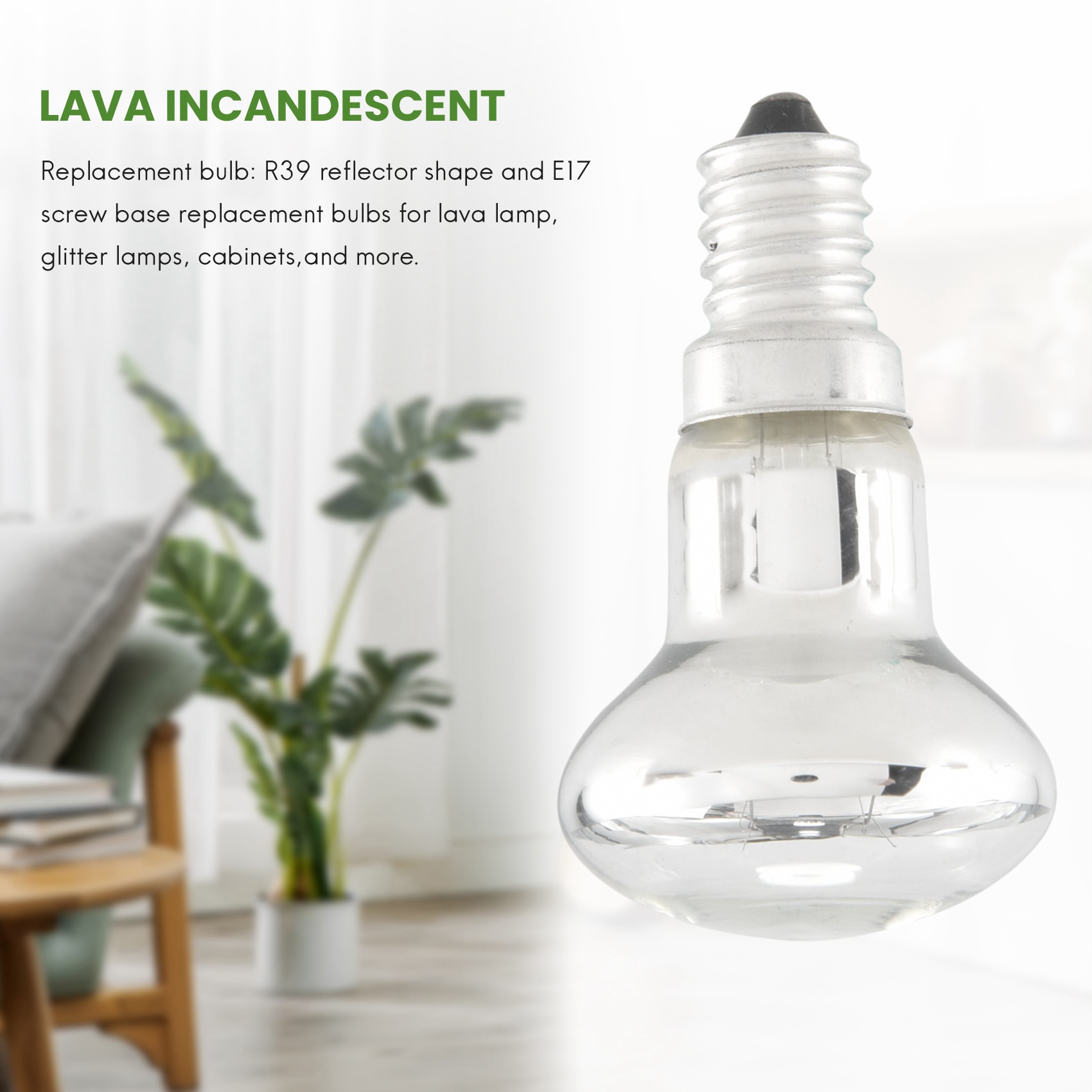 Ersatz-Lava-Lampe E14 R39 30 W, Strahler zum Einschrauben, Glühbirne, klarer Reflektor, Stelle-Glühbirnen, Lava-Glühlampe, 3 Stück