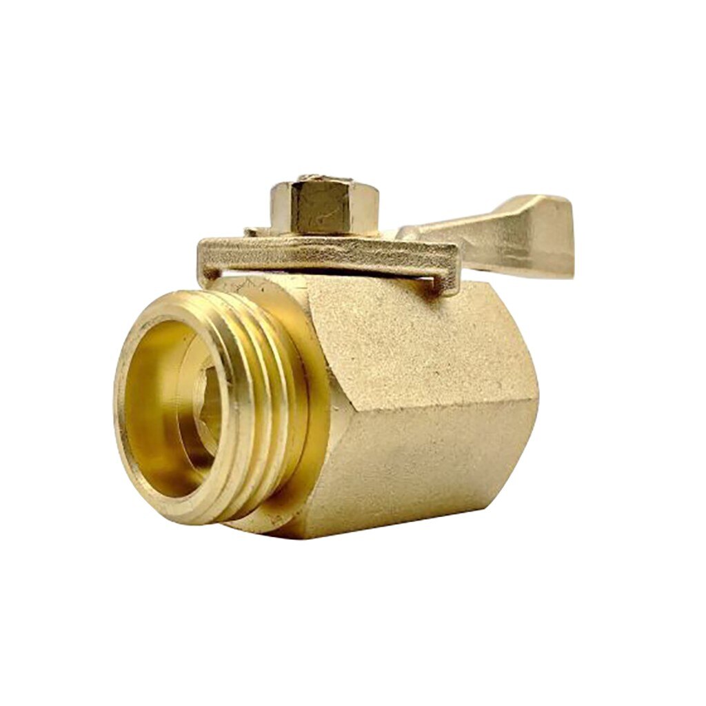 Super Heavy Duty 3/4 Inch Brass Water Shut Off Valve Outdoor Garden Hose Connector Accessories Fitting Pipe Connections Nozzle