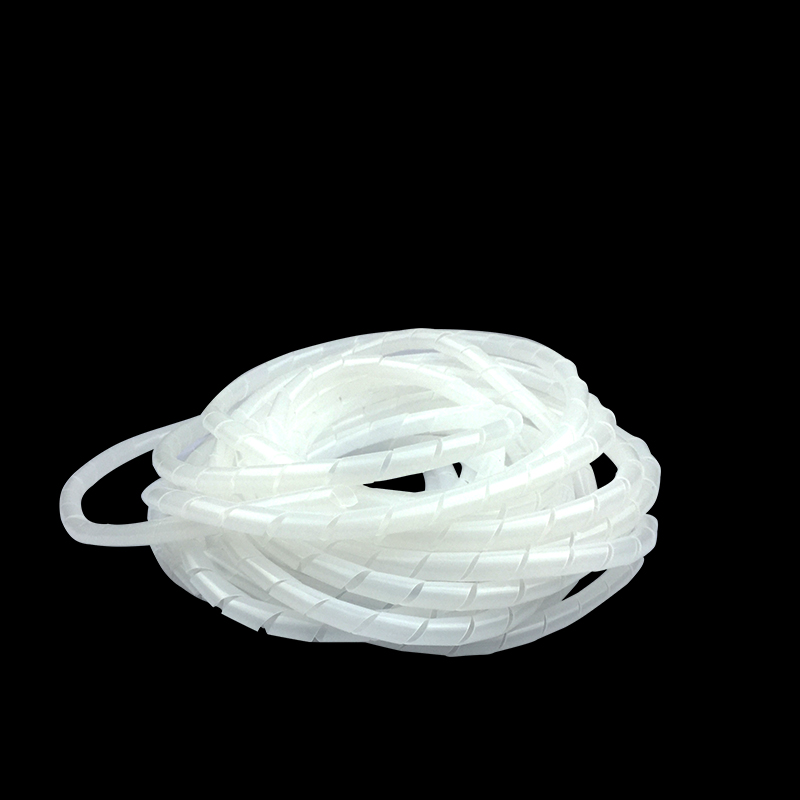 1 worek 3mm 4mm PE spirala owijania rękaw kablowy termokurczliwy czarny biały kolor drut spiralny organizator zawinąć rury