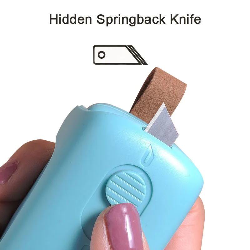 Mini sellador térmico deslizante 2 en 1, taponadora portátil, ahorro de alimentos, máquina envasadora de sellado manual para el hogar para varios bolsas de plástico