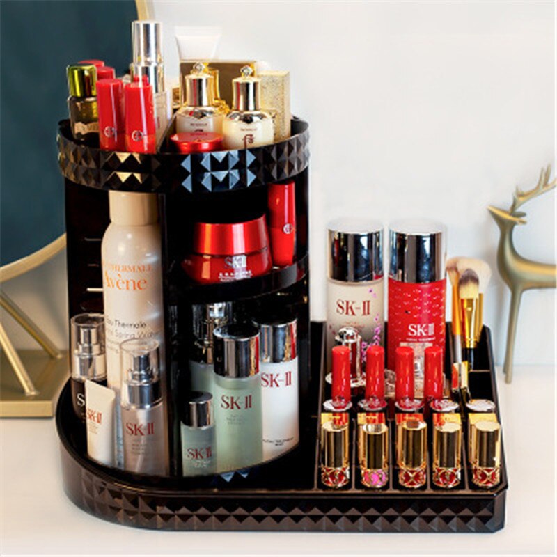 Stor størrelse makeup arrangør make up opbevaring smykker små ting parfume organisator til kosmetik akryl skrivebord makeup smykker æske