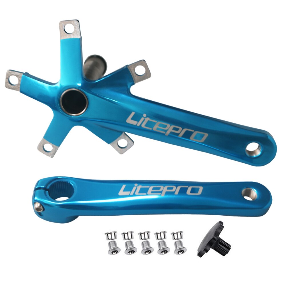 Juego de bielas para bicicleta de carretera, piezas de soporte inferior BB, hueco, brazo de manivela Integral plegable, 130BCD, 130 BCD, 170 de longitud