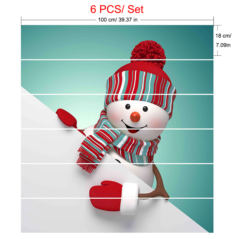 Estampilla para escalera de muñeco de nieve, pegatinas decorativas para escaleras, Feliz Navidad, autoadhesivo, pegatina 3D para pared, Mural, papel de pared, decoración del hogar: AG9162