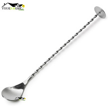 27,5 cm Edelstahl Cocktail Bar Löffel Spirale aufbringen Barware