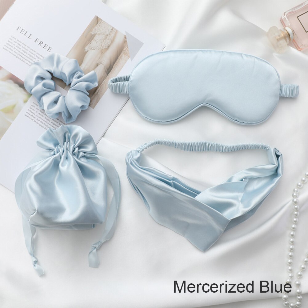 Sleeping Silk Night Eye Mask Help To Sleep Aid Blindfold With Cloth Bag Eyepatch Rest For Men Women Breathable Eye Cover: 06