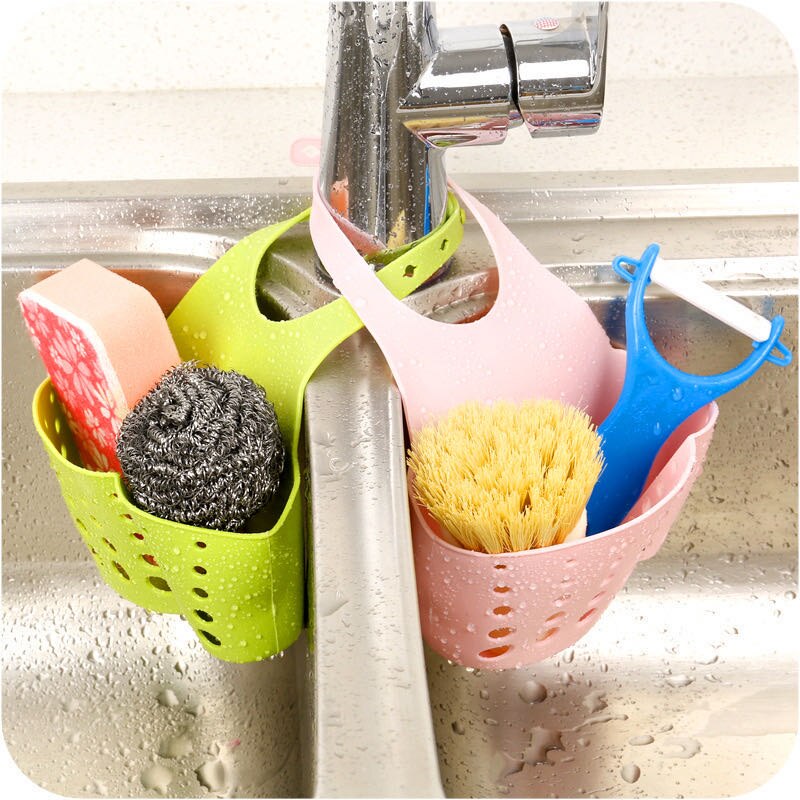 Kitchen Sink Sponge Holder Draining Rack Sink Kitchen Hanging Drain Storage Tools Storage Shelf Sink Holder Drain Baskets