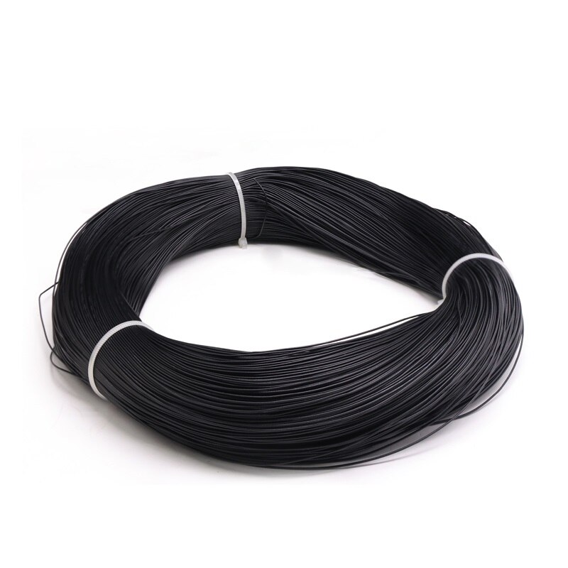 UL1332 Ptfe Vertind Koperdraad 26AWG Plastic Geïsoleerde Hoge Temperatuur Elektron Kabel Lamp Diy Lijn-5/10Meter: Black / 10m