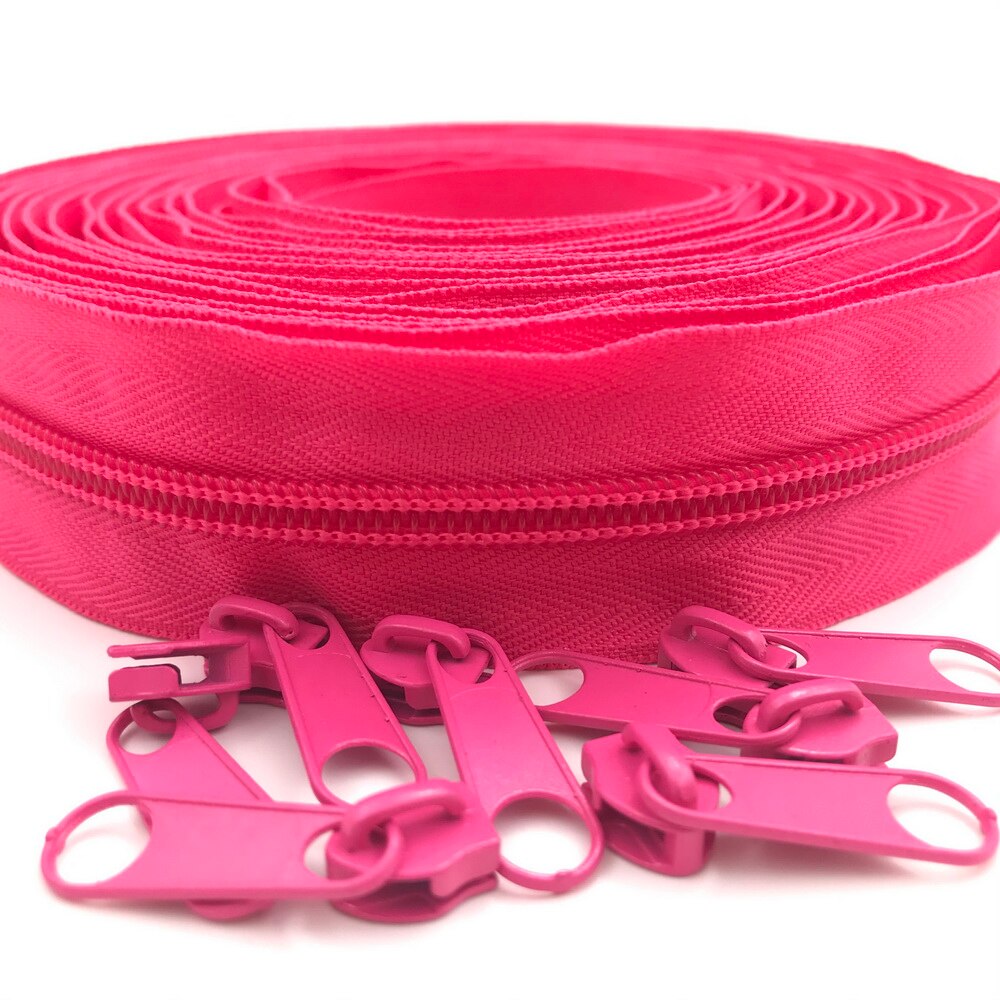 #5 5 Meter 24 Farben Nylon Spule Reißverschlüsse durch sterben Hof mit 10 stücke Schieberegler für DIY NäHenne Schneider handwerk Taschen: 144 Amer Schönheit