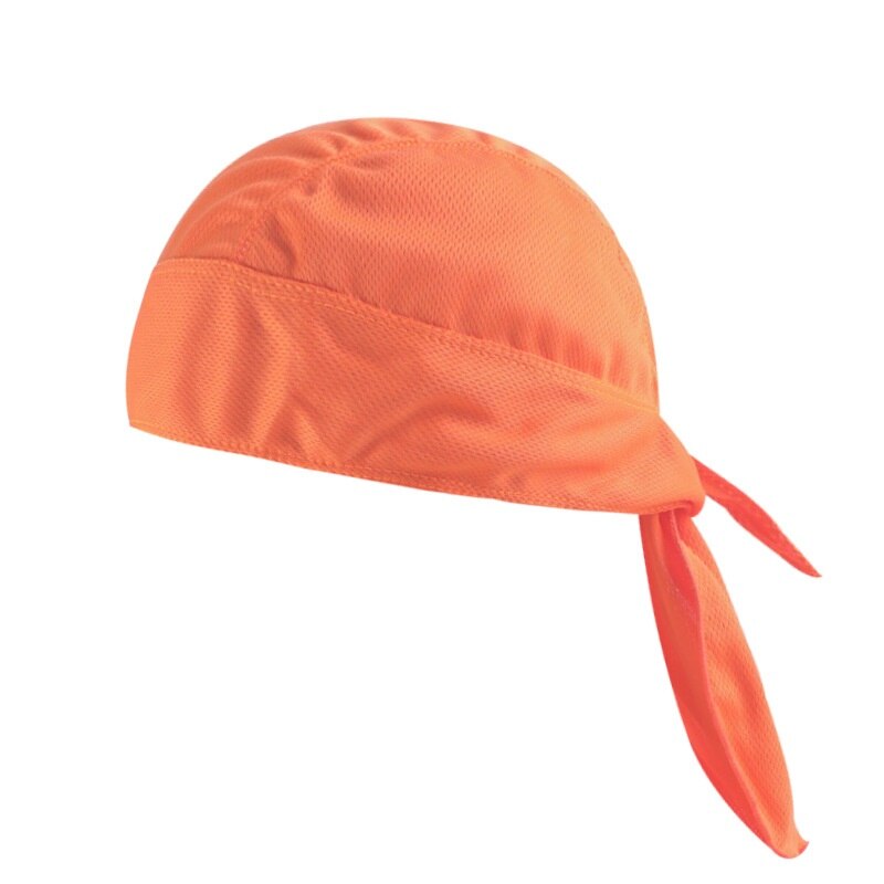 Quick Dry Pure Cycling Cap Head Scarf Summer Men Running Riding Bandana Headscarf Ciclismo Pirate Hat Hood Headband: Oranje