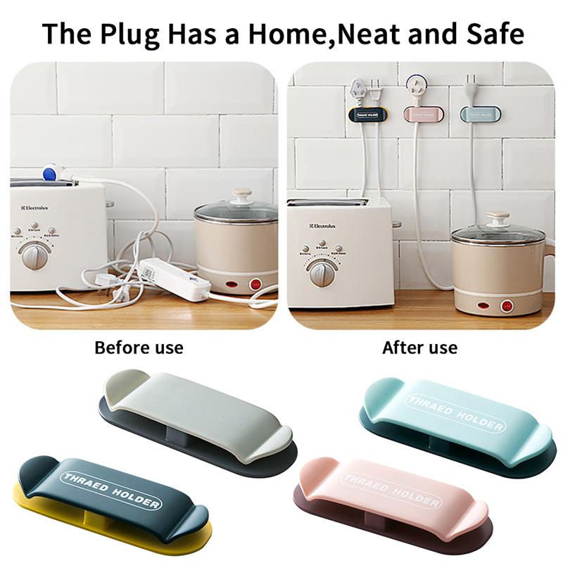 Multi-Purpose Wall Hook Punch-Free Power Plug Socket Holder Kitchen Hook Wall Adhesive Hanger Bathroom Household Organizer 1pcs