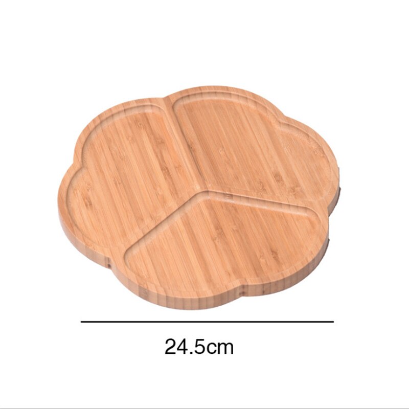 Japanese Style Bamboo Grid Plate Wood Fruit Dessert Bread Cake Plate Bowl complementary Food Plate Barbecue Plate: G