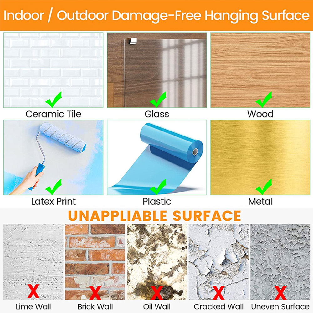 Double Sided Tape Sticker Wall 10/20PCS Sets Damage Free Picture&Frame Hanging Strips Waterproof Self Adhesive Hooks Accessories