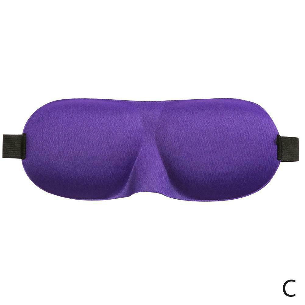 Unsix 3D Schlaf Maske Natürliche Schlafen Augen Maske Eyeshade Abdeckung Schatten Auge Patch Frauen Männer Weiche Tragbare Augenbinde Reise Augenklappe: Violett