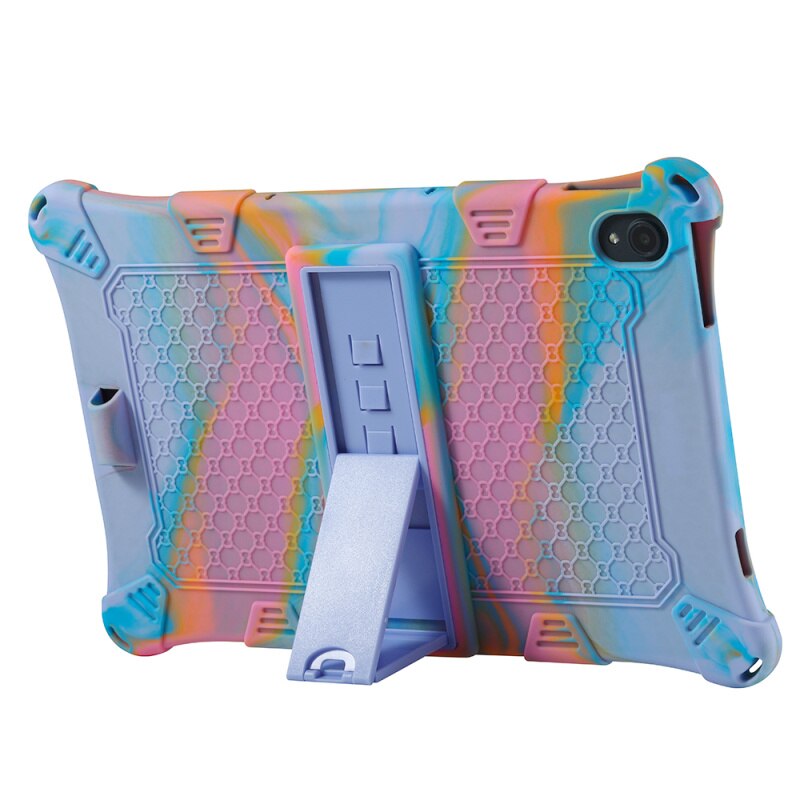 Kinderen Veilig Shockproof Silicone Case Voor Lenovo J706F 11.5Inch Tablet Met Afneembare Kickstand En Schouderband Voor Lenovo Pad: GSC-Purple p