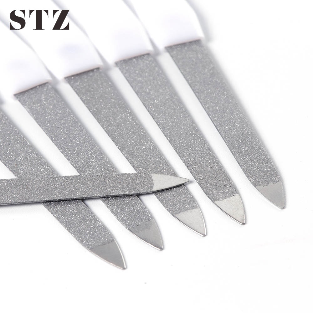 STZ 1 stuks Nagelvijlen Professionele Rvs Nail Buffers Duurzaam Nail Schuren Slijpen Buffers Manicure Nail Art Tool A31