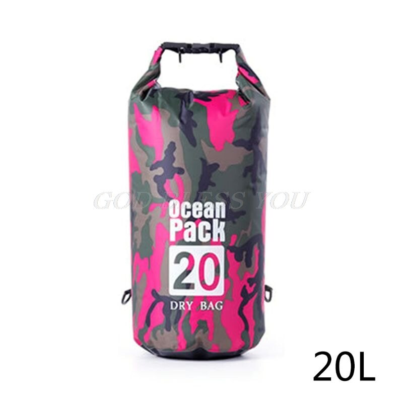 Vandtæt tørpose til kvinder mænd , 5l/10l/20l/30l rulle top let tør opbevaringstaske rygsæk til rejser ,4 farver: R -3