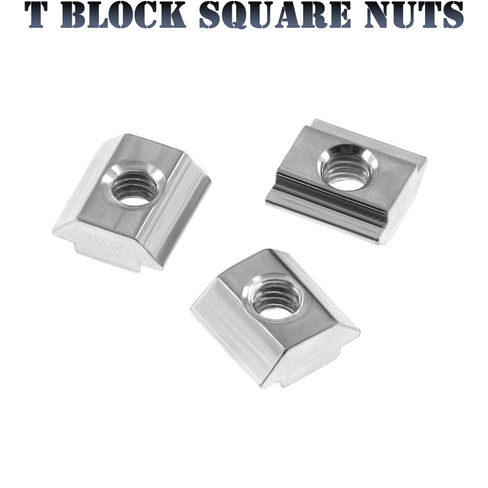 20pcs/lot M3 M4 M5 M6 T Block Square nuts T-Track Sliding Hammer Nut for Fastener Aluminum Profile