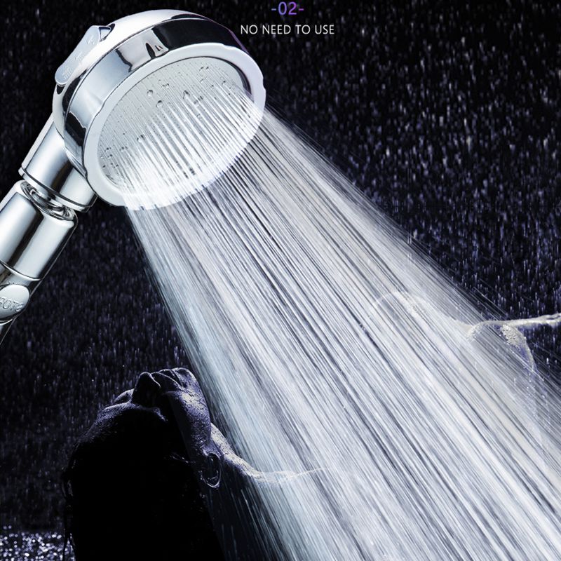 Handheld Shower Head High Pressure Chrome 3 Spary Setting with ON/OFF Pause Switch Water Saving Adjustable Luxury Spa Detachable