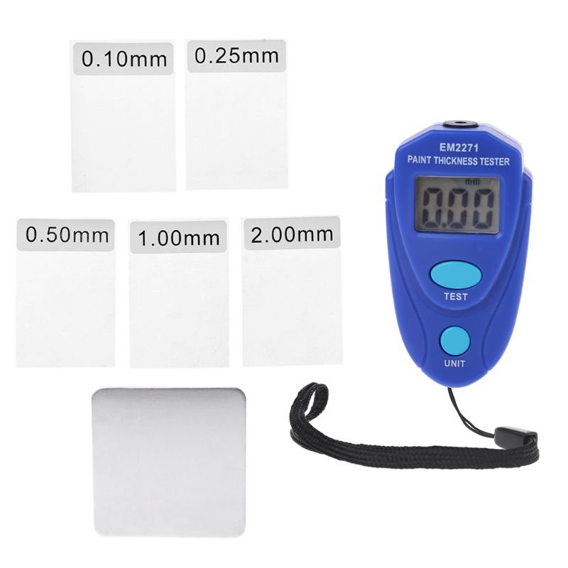 EM2271 Digital Mini Thickness Gauge Car Paint Tester Thickness Coating Meter J6PC