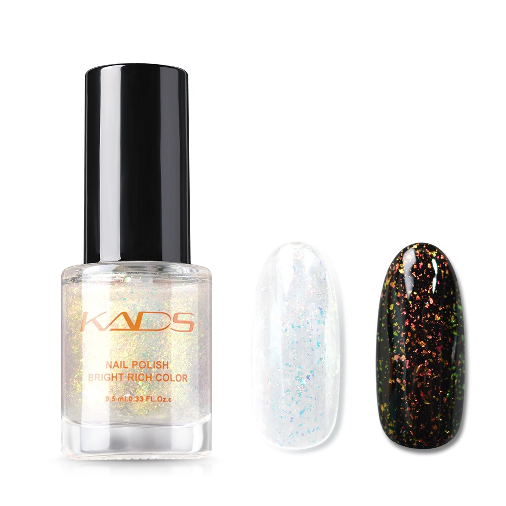 Kads 9.5 Ml Mica Nagellak Onregelmatige Flakie Pailletten 6 Kleuren Optioneel Nail Art Geschilderd Polish Vernis Lak Voor nail Art: Top Oil