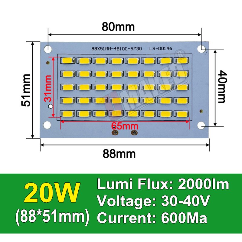 100% carte PCB 20W 30W 50W 70W 100W SMD5730 LED de... – Grandado