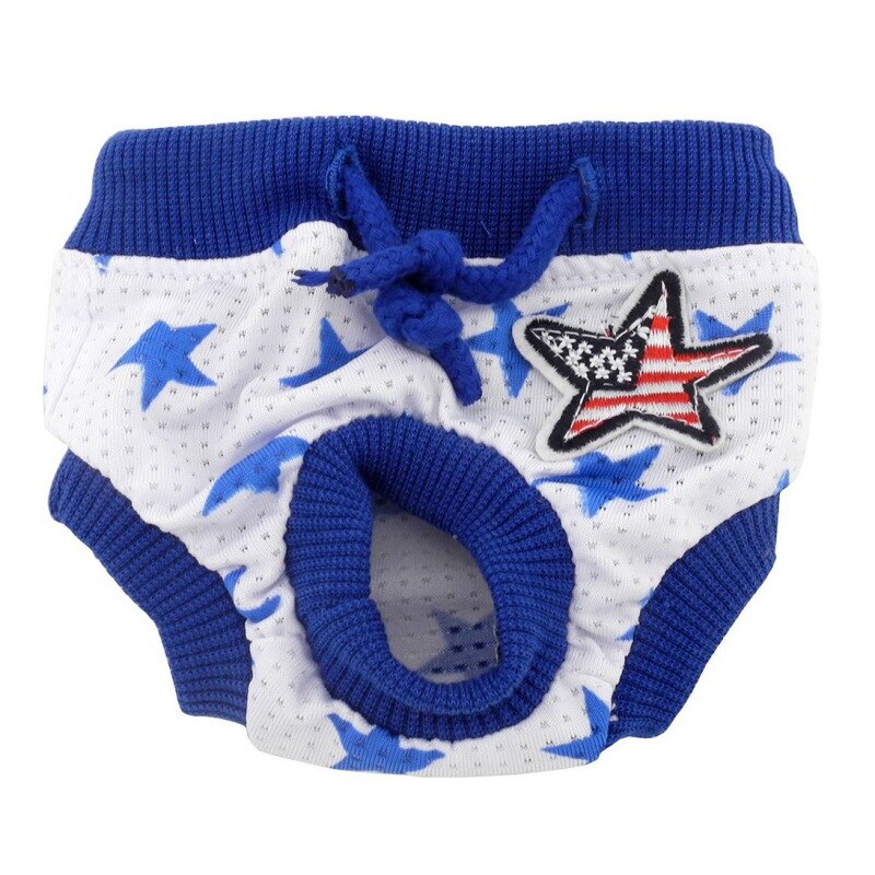 Couches sous-vêtements pour chiens | Caleçon physiologique pour chiens, culottes lavables pour chiens, culottes pour menstruations, sous-vêtements, culottes pour animaux de compagnie: Bleu / L