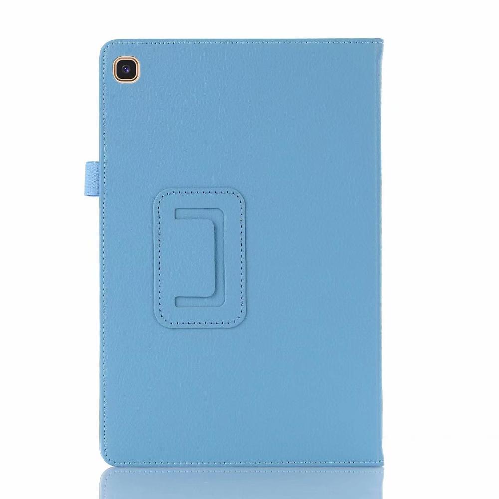 Litchi Pattern PU Leather Case for Samsung Galaxy Tab S5E 10.5 Tablet Cover for Release 10.5 Inch Tab S5E Folio Coque Cases: Blue